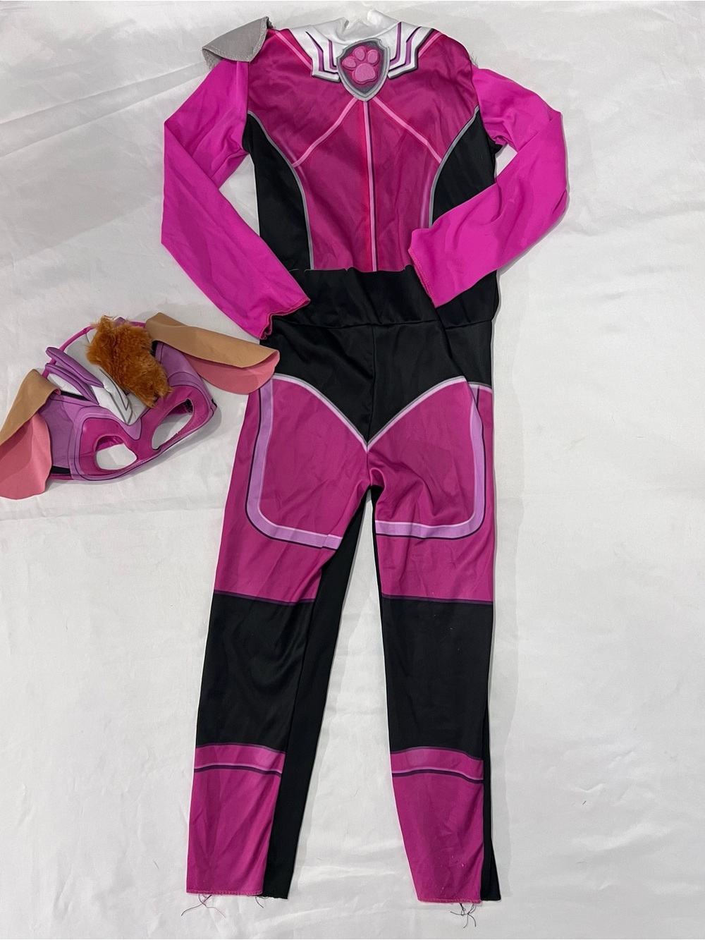 Paw Patrol Skye Costume Girls 6 Pink Black Jumpsuit Mask